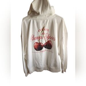 Primark White Parisian Cherry Sweater